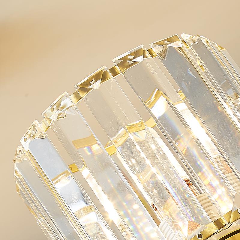 Modern Crystal Glass Ceiling Light Flush Mount Fitting