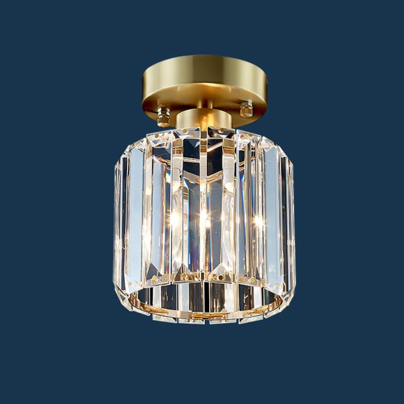 Modern Crystal Glass Ceiling Light Flush Mount Fitting