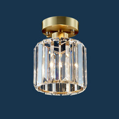 Modern Crystal Glass Ceiling Light Flush Mount Fitting