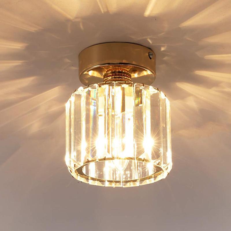 Modern Crystal Glass Ceiling Light Flush Mount Fitting
