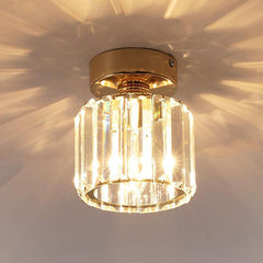 Modern Crystal Glass Ceiling Light Flush Mount Fitting