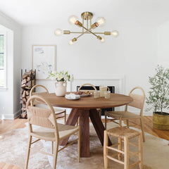 Six-Light Sputnik Semi Flush Ceiling Light