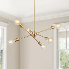 Modern Six Lights Sputnik Chandelier