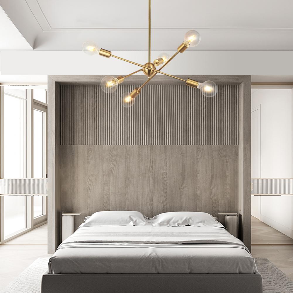 Modern Six Lights Sputnik Chandelier