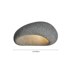 Stone Spots Moon-Shaped Wabi-Sabi Flush Mount