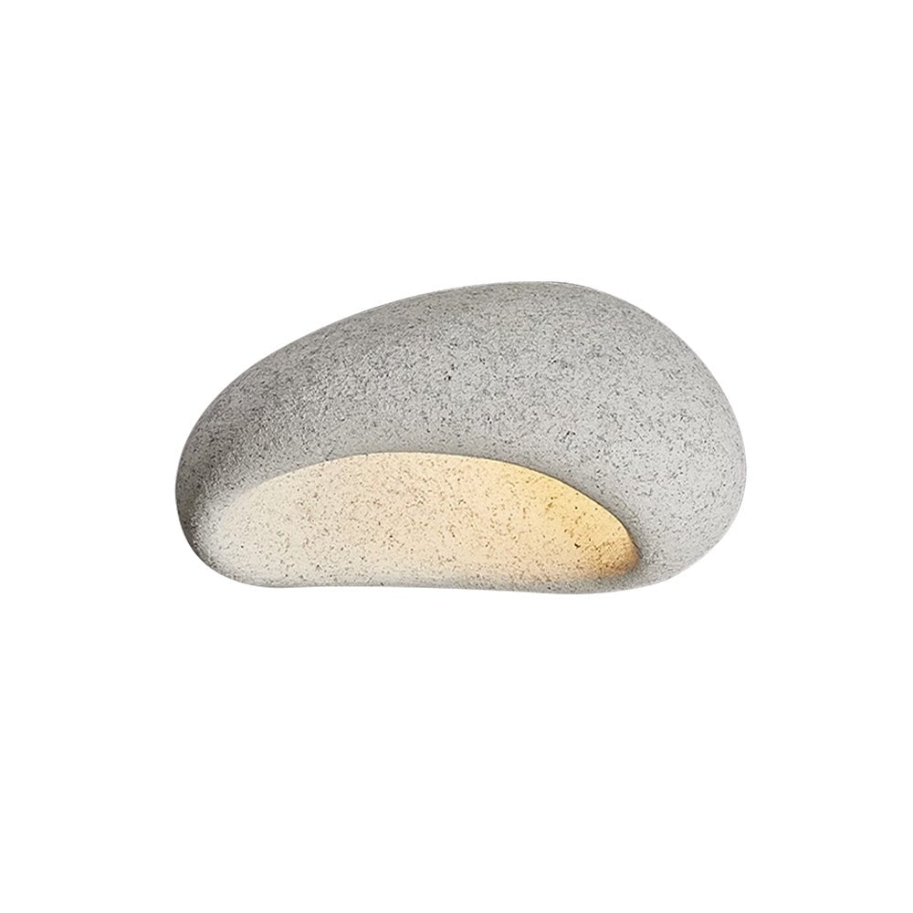 Stone Spots Moon-Shaped Wabi-Sabi Flush Mount