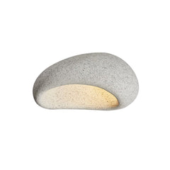 Stone Spots Moon-Shaped Wabi-Sabi Flush Mount