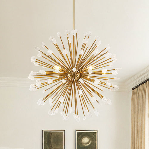 Sunburst Sputnik Marble Dandelion Chandelier