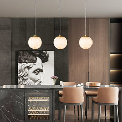 Transmission Pendant Light in Marble Diffuser