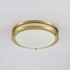 Two-tiered Gold Round LED Flush Mount Ceiling Lights