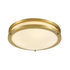 Two-tiered Gold Round LED Flush Mount Ceiling Lights