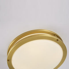 Two-tiered Gold Round LED Flush Mount Ceiling Lights