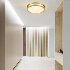 Two-tiered Gold Round LED Flush Mount Ceiling Lights