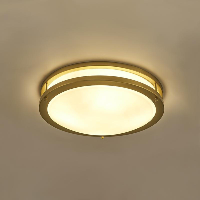 Two-tiered Gold Round LED Flush Mount Ceiling Lights