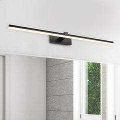 Ultra-thin Bathroom Vanity Light Armed LED Wall Sconce in Brushed Black/White