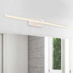 Ultra-thin Bathroom Vanity Light Armed LED Wall Sconce in Brushed Black/White