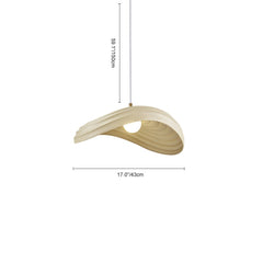 Unique Layered Shape Curved Pendant Light