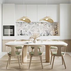 Unique Layered Shape Curved Pendant Light