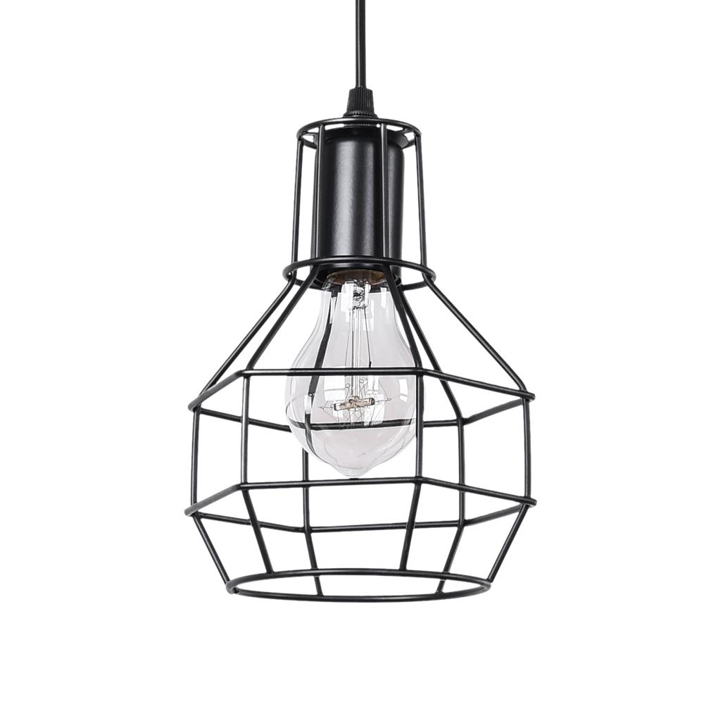 Vintage Cage 1 - Light Single Geometric Pendant Light