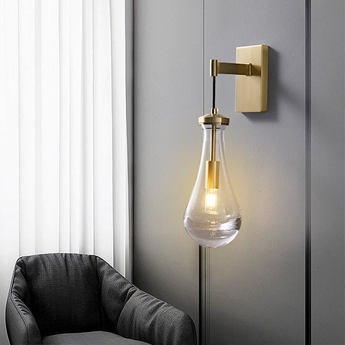 Water Drop Glass Shade Wall Sconce