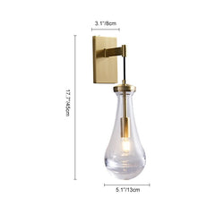 Water Drop Glass Shade Wall Sconce