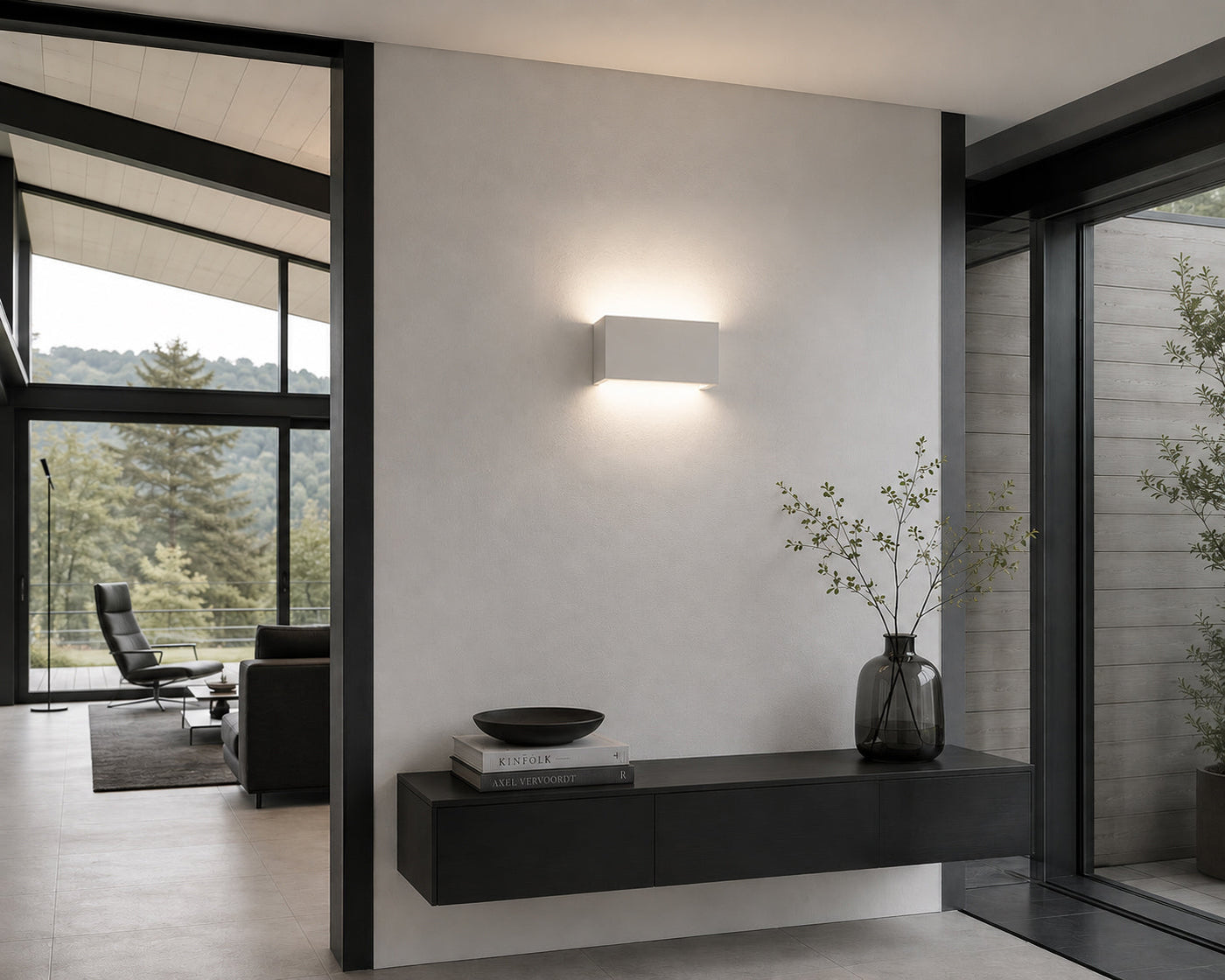 TR9281 SlimLine Linear Plaster Wall Light (Integrated Emergency Option)