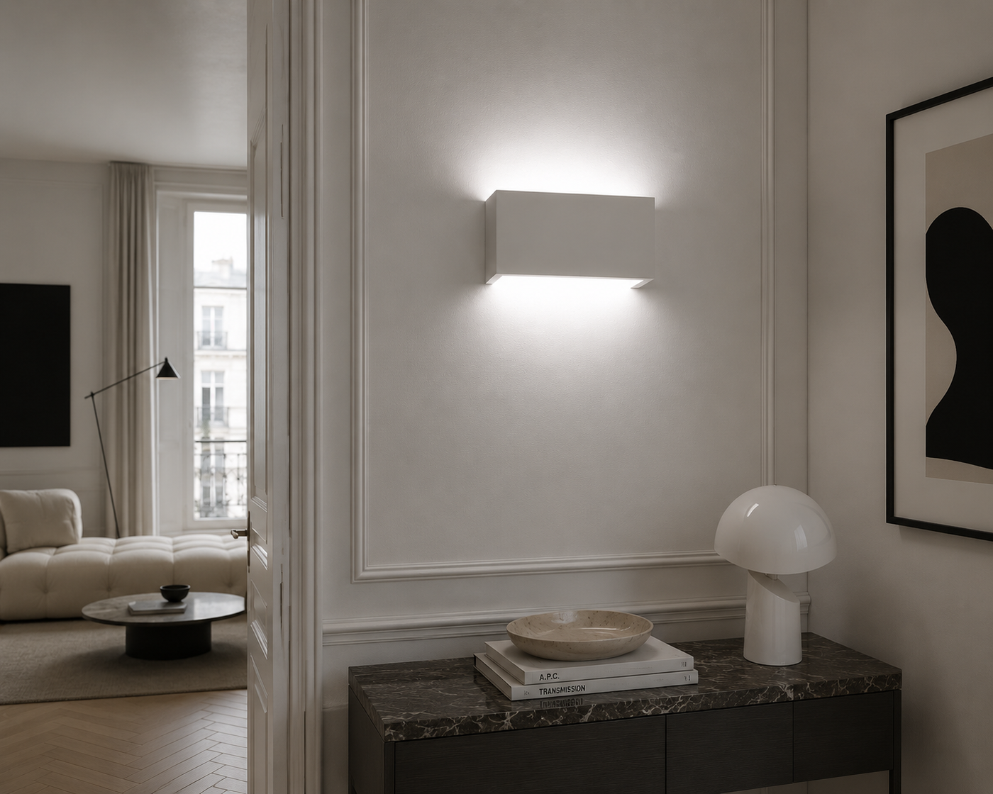 TR9281 SlimLine Linear Plaster Wall Light (Integrated Emergency Option)