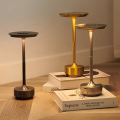 Dimmable Table Lamp – Gold/Silver/Black, Modern Design with USB-C Charging Function for the Living Room or Bedroom