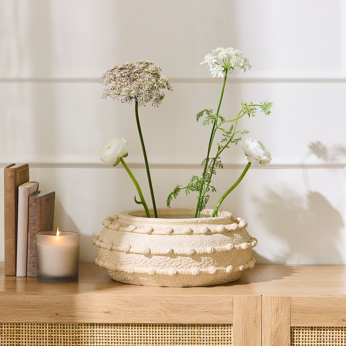 Catania Textured Table Lamp - Natural